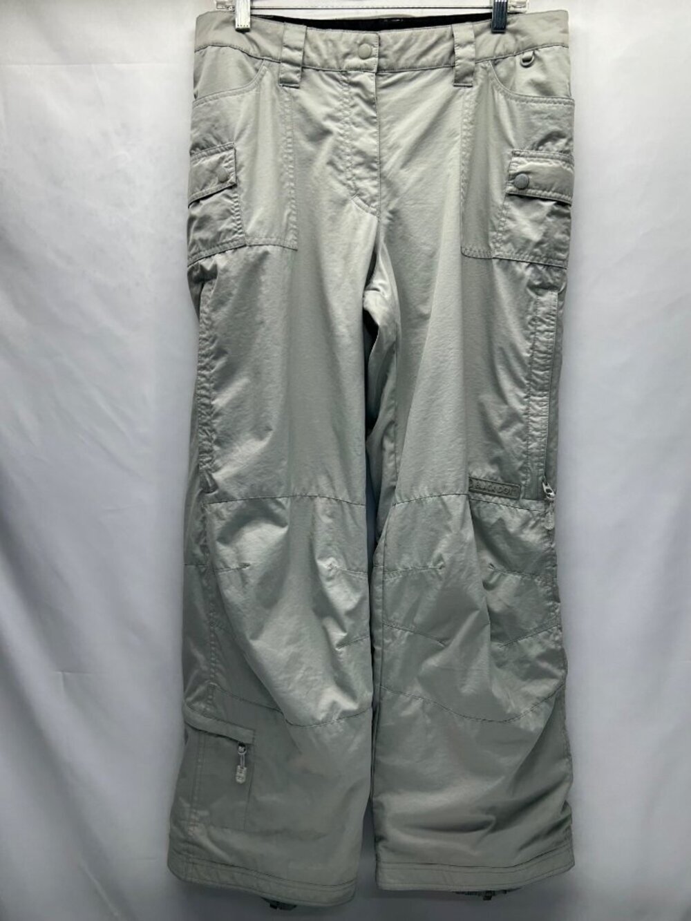 Black Dot Womens Waterproof Cargo Snow Pants Gray Size L